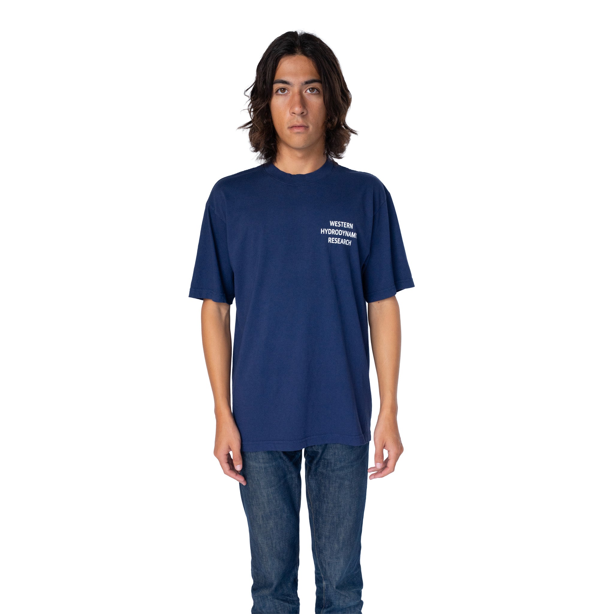 Worker Tee (Navy/White)