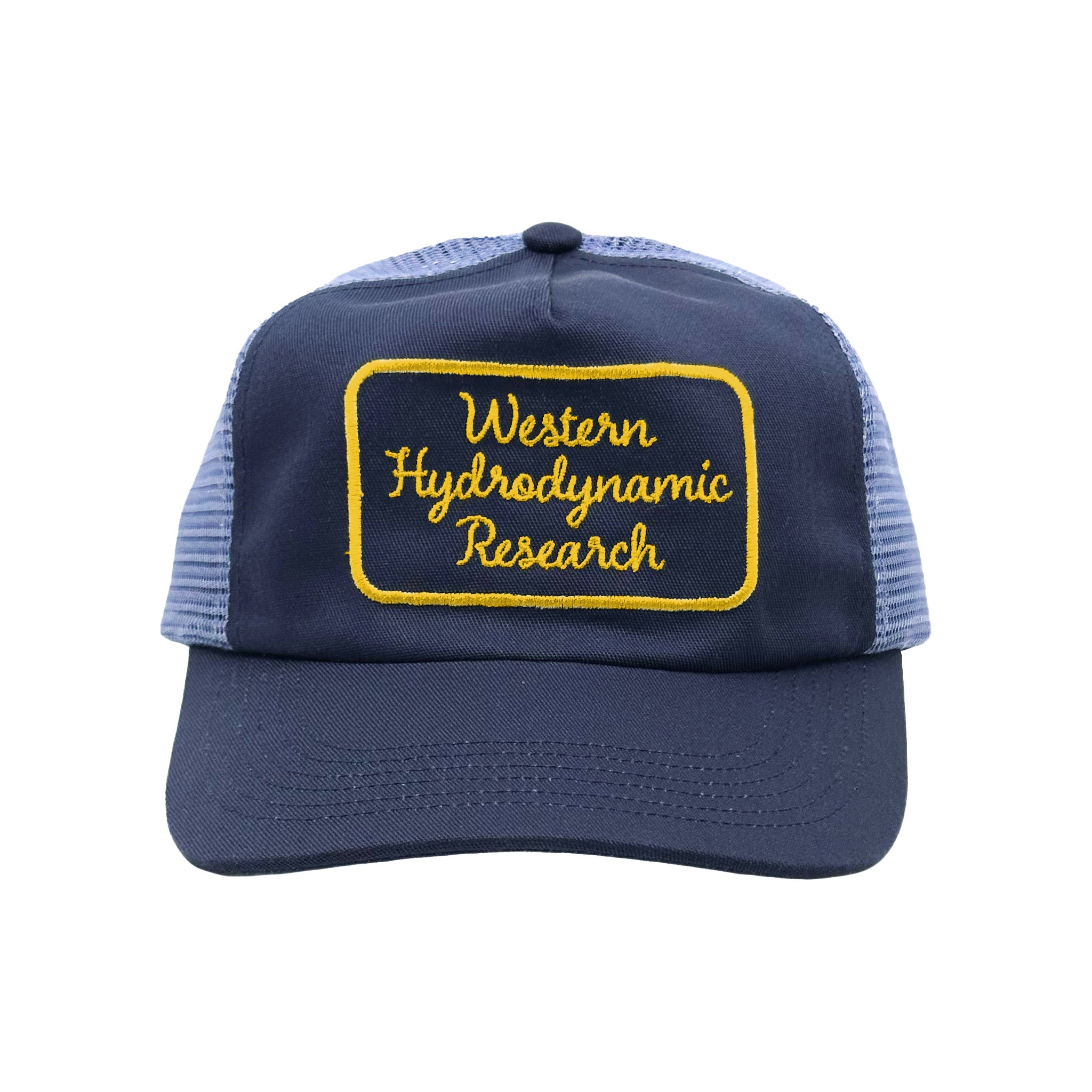 Script Trucker Hat (Navy/Gold)