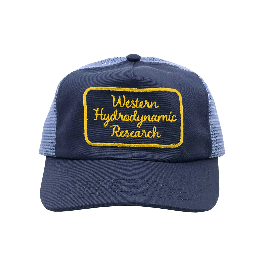 Script Trucker Hat (Navy/Gold)