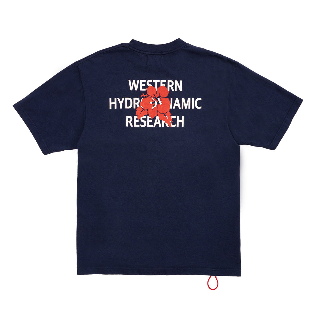 Hibiscus Tee (Navy)