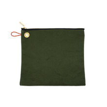 Load image into Gallery viewer, Canvas Zip Pouch (Drab)
