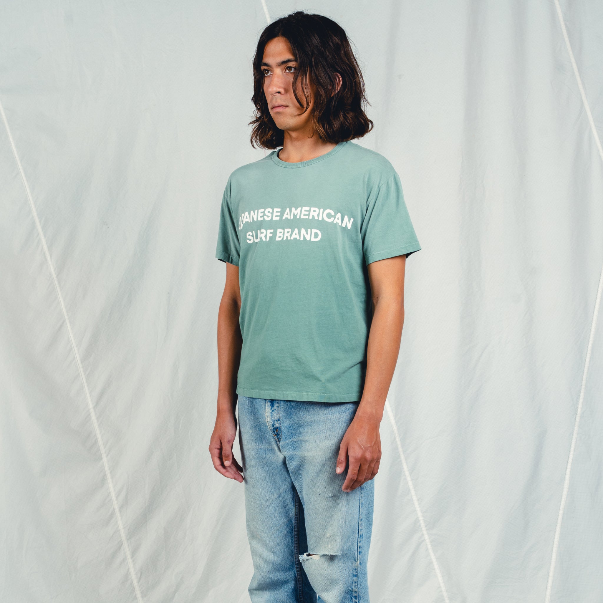 Japanese American Surf Brand Tee (Washed Green)