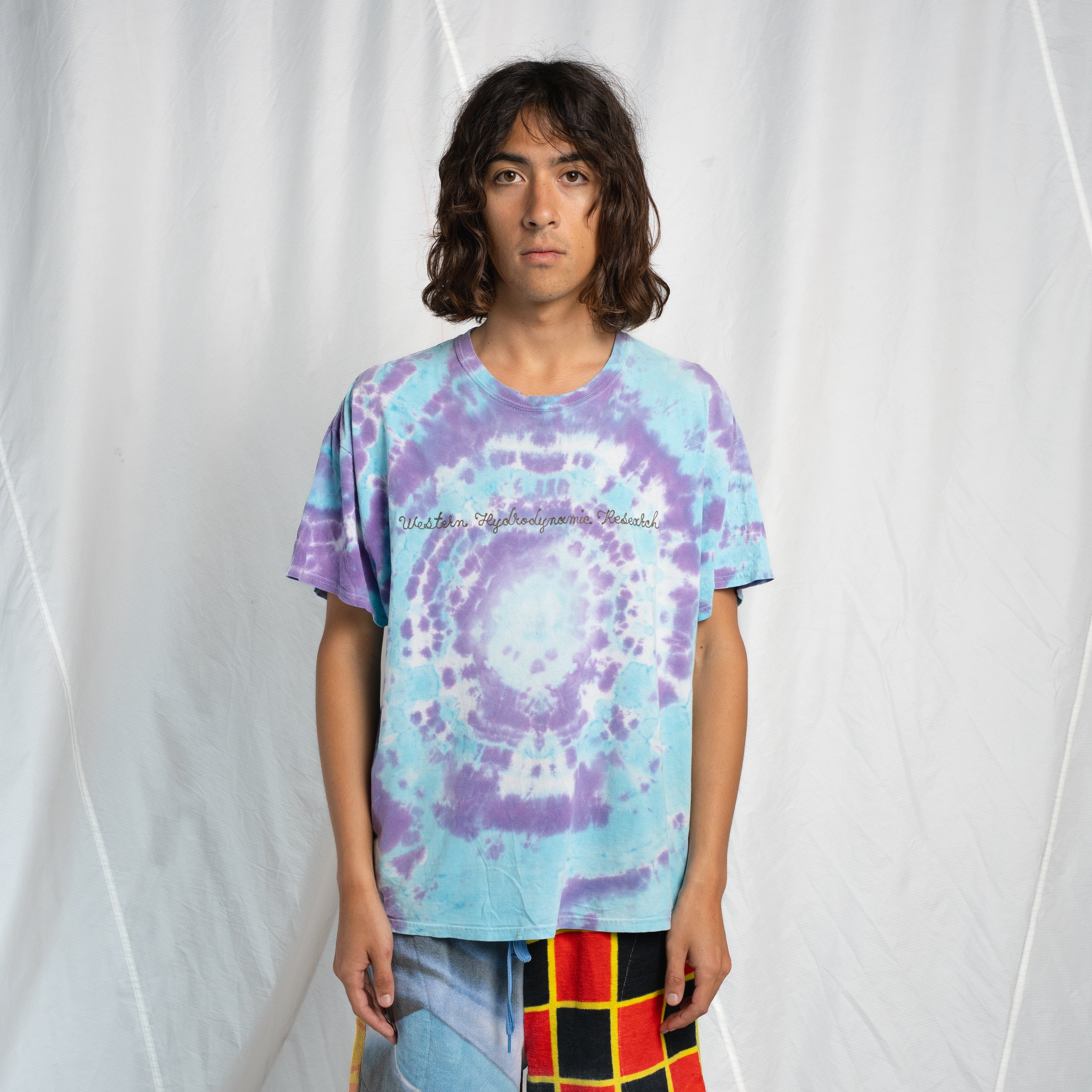 Chain Stitch Tie Dye Tee #4 LARGE