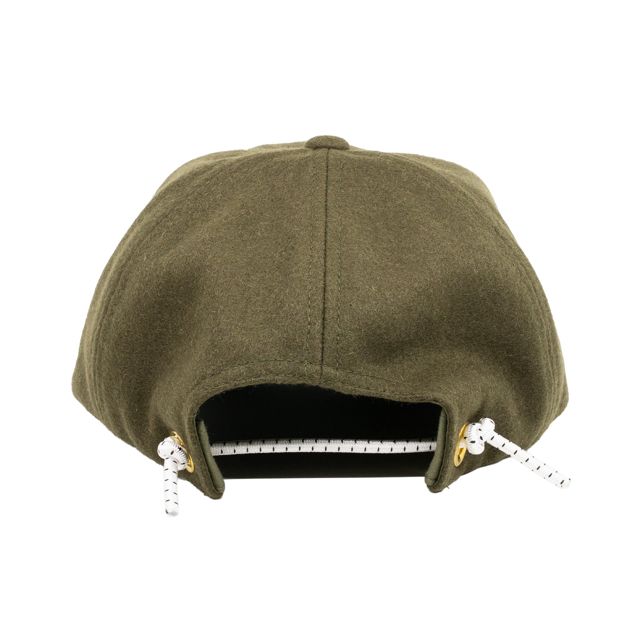 6 Panel Wool Script Hat (Olive)